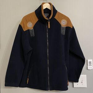 Silvy Walking Jacket Fleece Zip‎ Up Italy Made Polartec Southwest Vintage Large